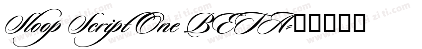 Sloop Script One BETA字体转换